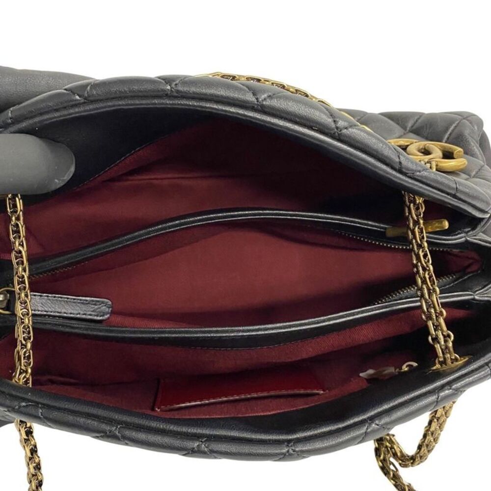 Chanel Mademoiselle Black Leather Shoulder Bag (Pre-Owned) - Picture 10 of 10